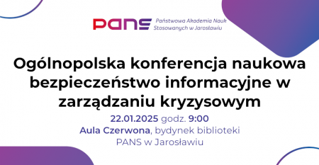 Ogólnopolska Konferencja Bezpieczeństwo Informacyjne W Zarządzaniu Kryzysowym 22012025 Miniatura 08012025